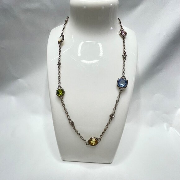 Judith Ripka Gemstone Ambrosía Sterling SilverNecklace Stations
